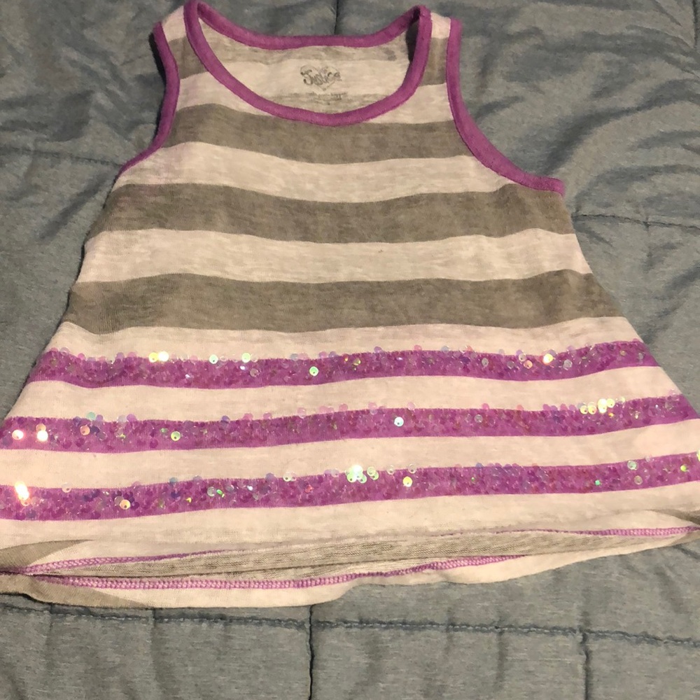 Girls purple/pink sequence tank